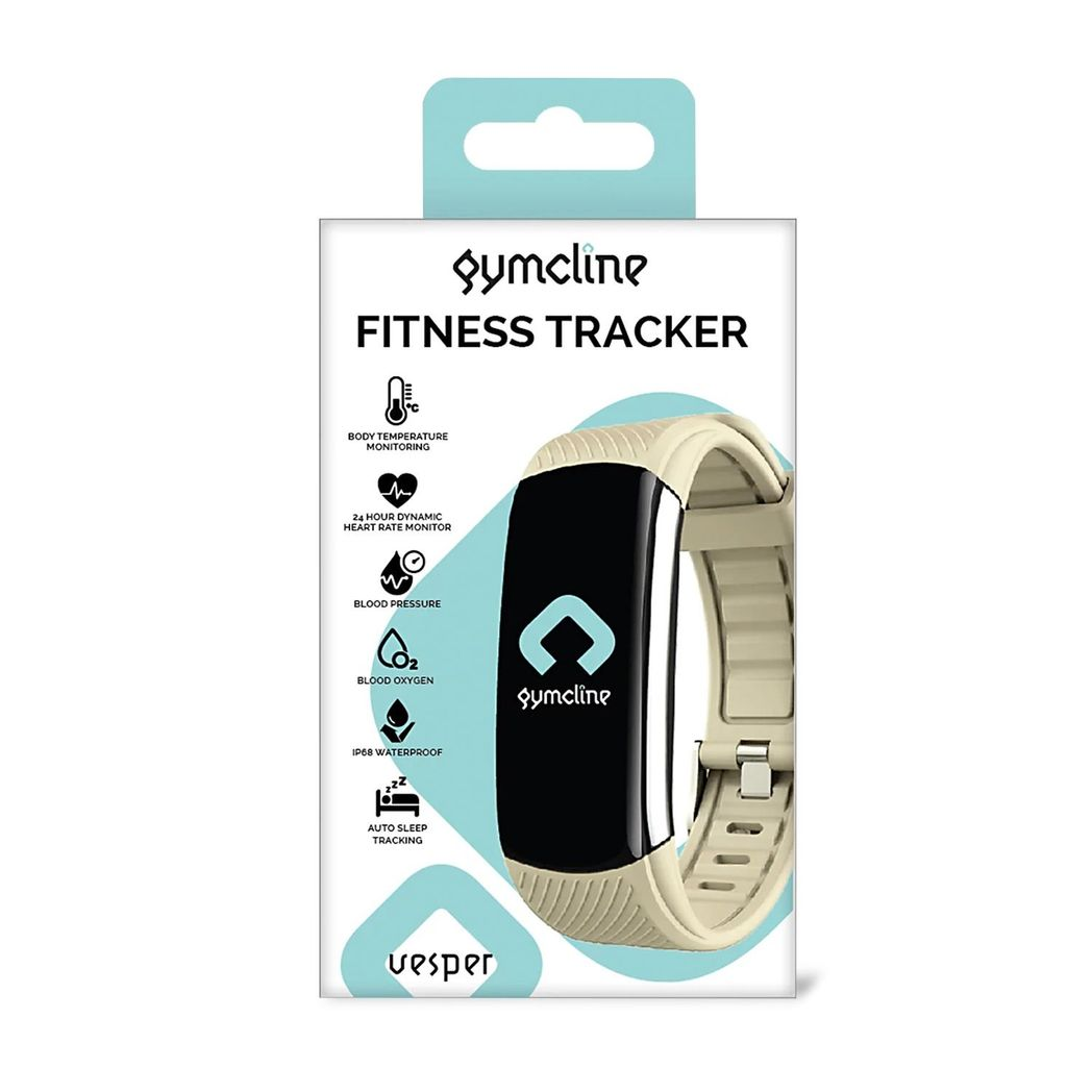Gymcline Vesper Fitness Tracker - HR, BP,O2, Sleep And Body Temp. Monitoring Cream