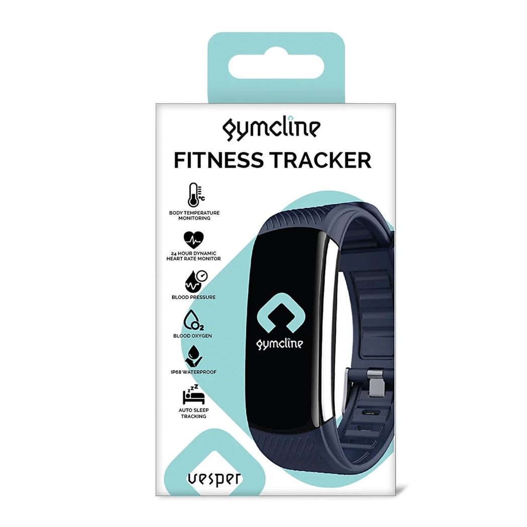 Gymcline Vesper Fitness Tracker, HR, BP,O2, Sleep And Body Temp. Monitoring Navy