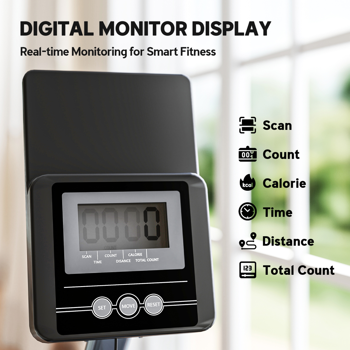 SPORTNOW Water Rowing Machine with Adjustable Resistance, Vertical Storage