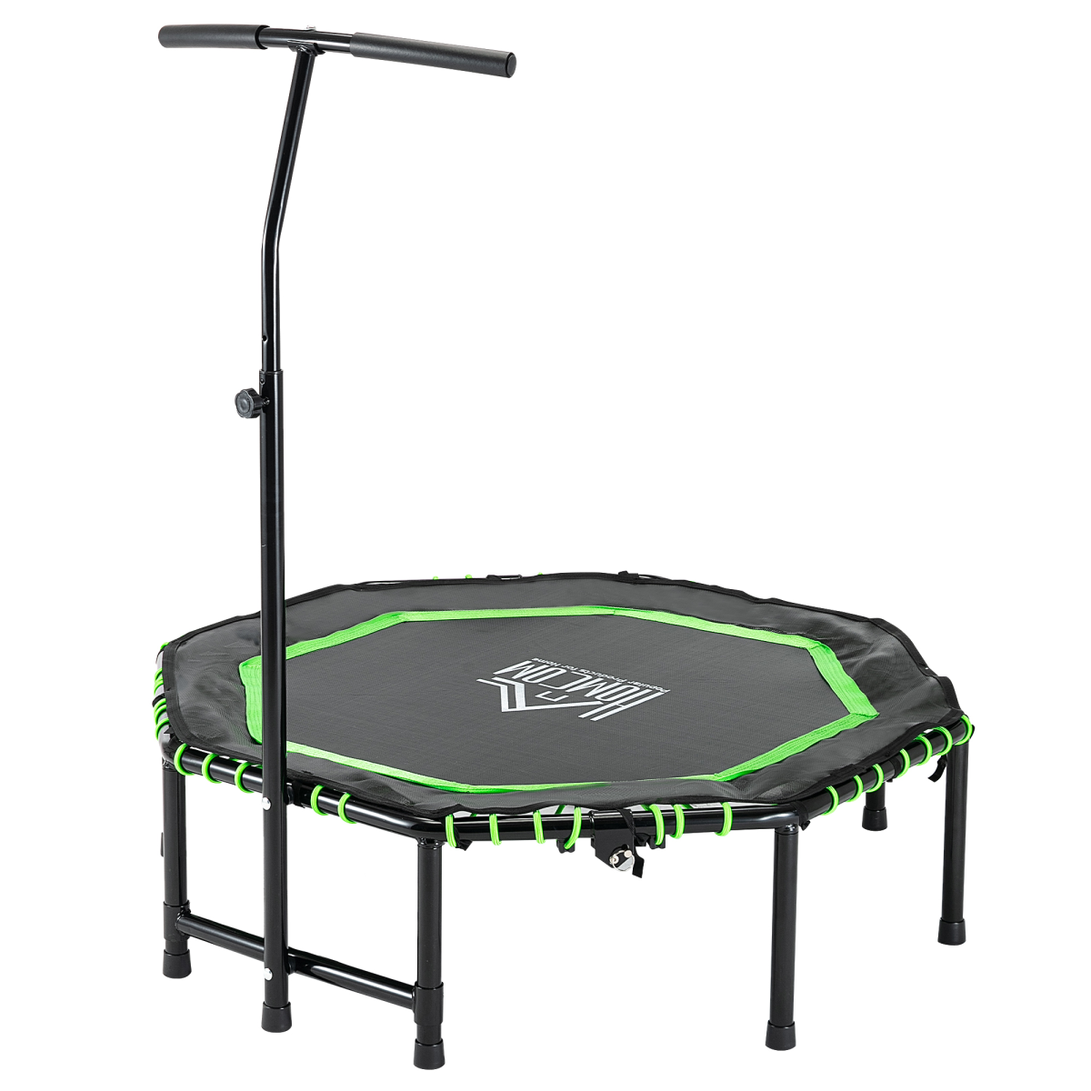 HOMCOM Foldable Trampoline/Rebounder With Adjustable Handle for Adults & Teens