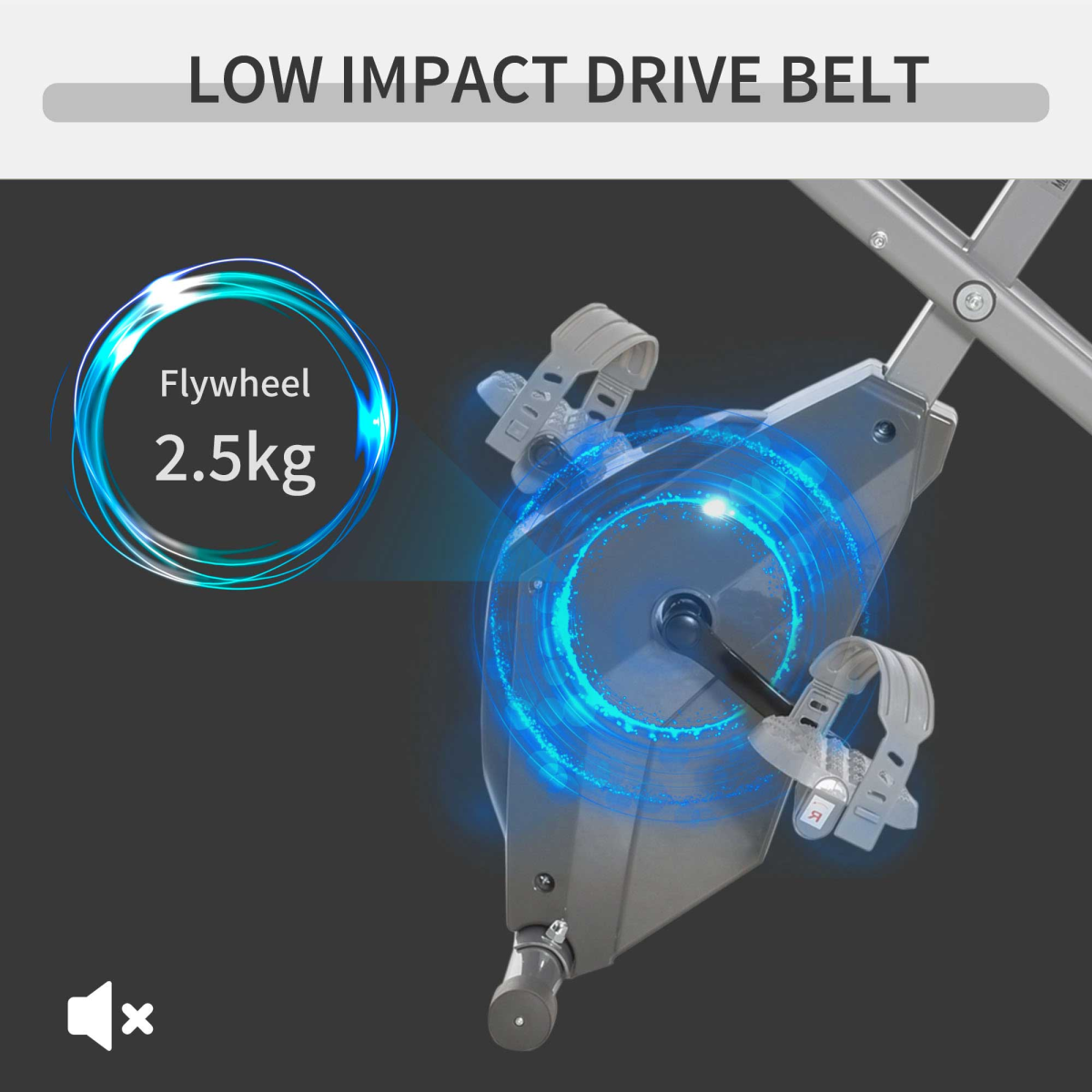 HOMCOM 2-In-1 Upright Exercise Bike 8-Level Adjustable with Pulse Sensor Grey