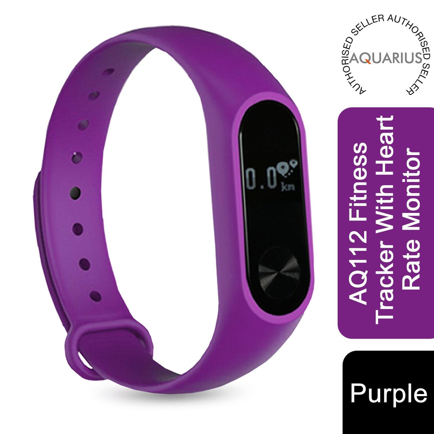 Aquarius AQ112 Fitness and Sleep Tracker With Heart Rate Monitor, Purple
