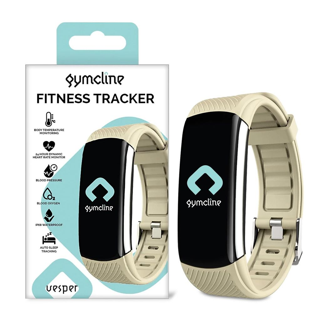 Gymcline Vesper Fitness Tracker - HR, BP,O2, Sleep And Body Temp. Monitoring Cream